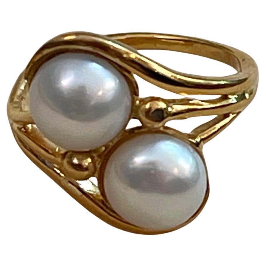 Revolving Ring in Two Colors Gold 18 Karat For Sale at 1stDibs