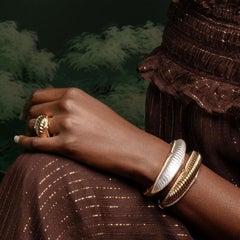 18 Karat Yellow Gold and White Diamonds Bracelet