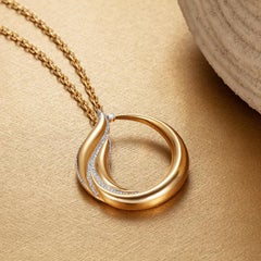 18 Karat Yellow Gold and White Diamonds Medallion