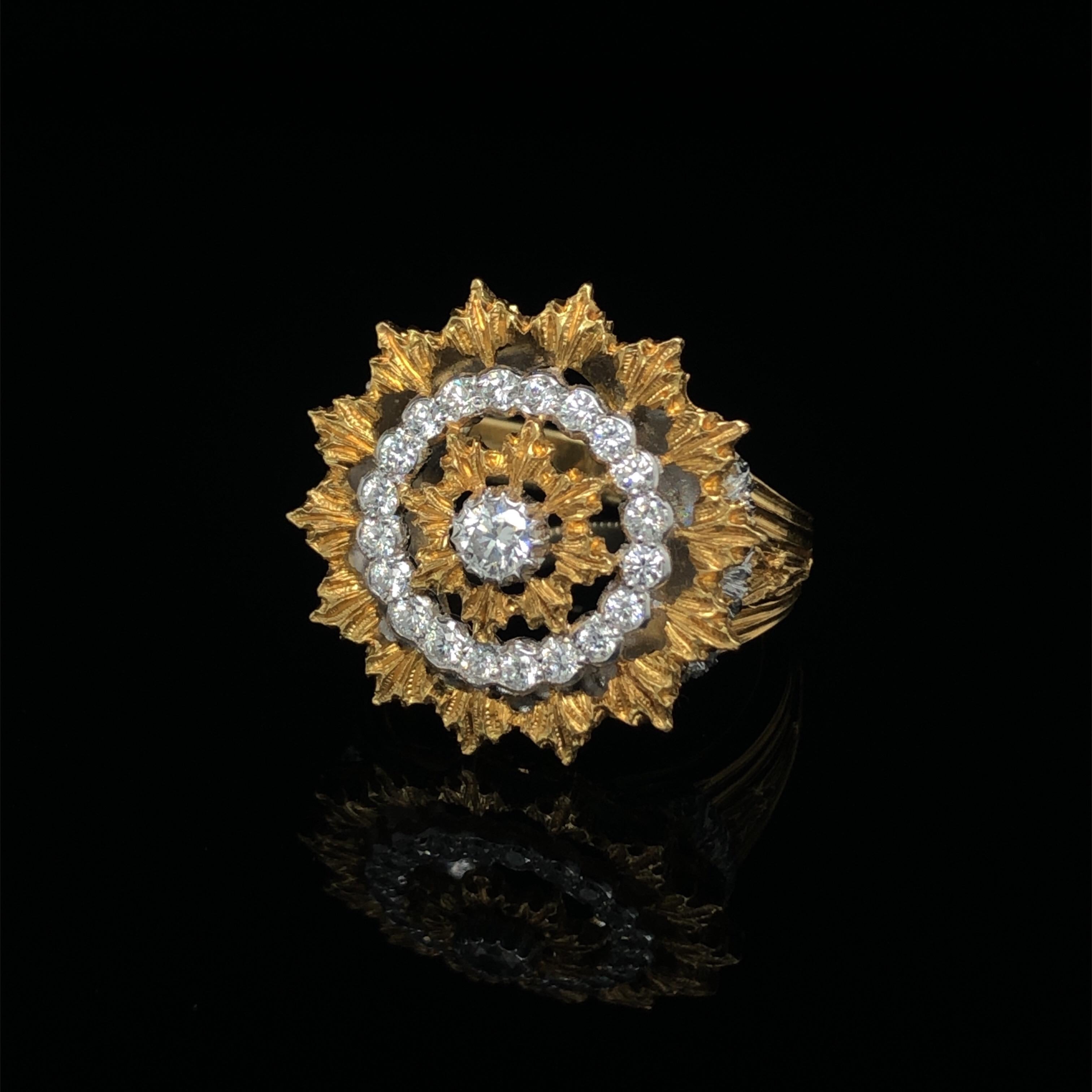 Brilliant Cut 18 Karat Yellow Gold Andromeda Diamond Ring by Buccellati