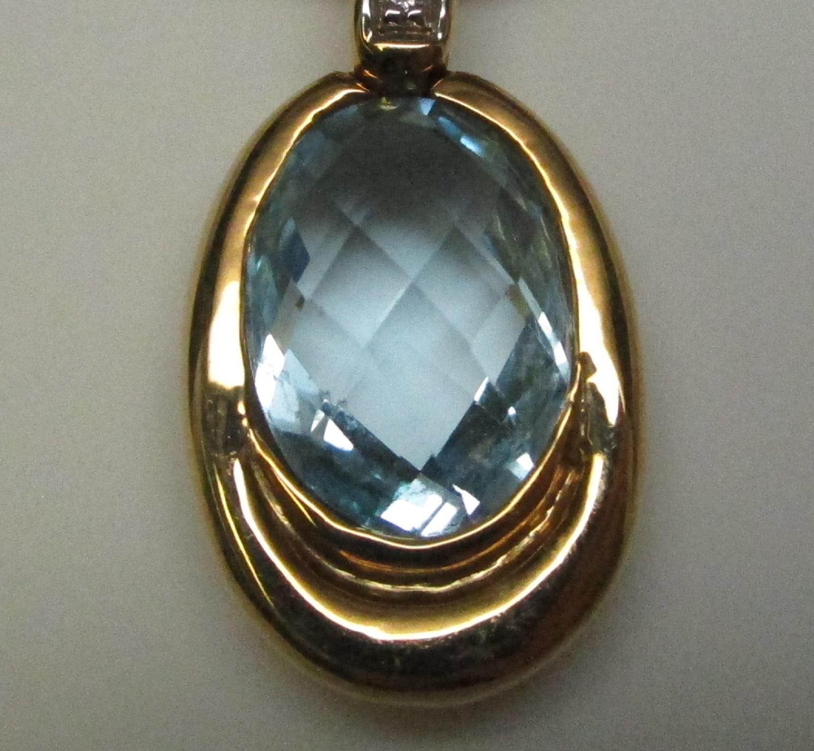 18 Karat Gelbgold Aquamarin-Diamant-Ohrringe im Zustand „Hervorragend“ im Angebot in Lexington, KY