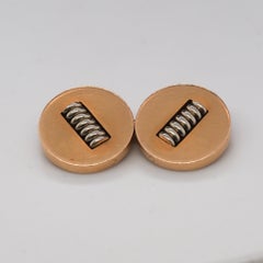 18 Karat Yellow Gold Art Deco Cartier Paris  Cufflinks