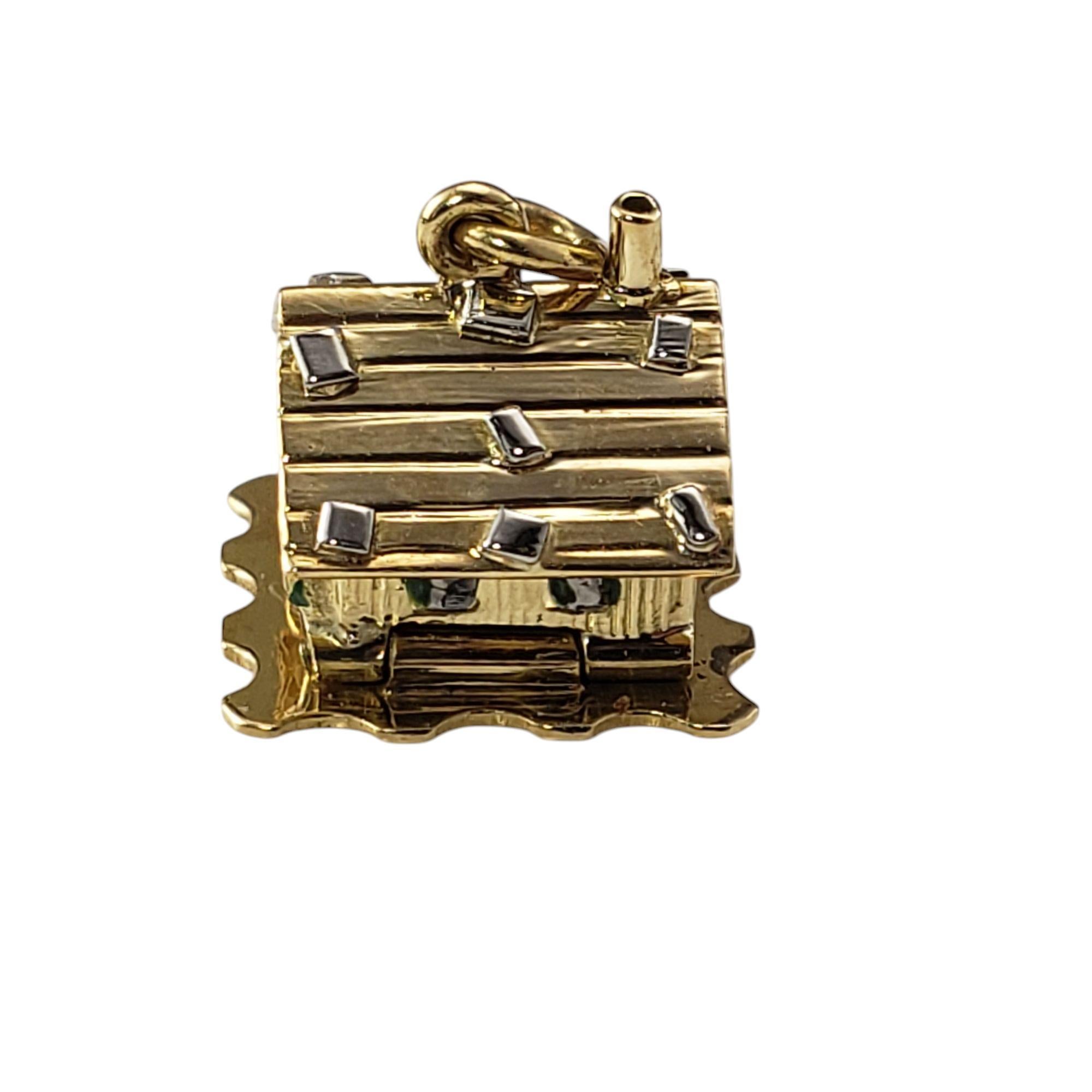 18 Karat Yellow Gold Articulated Swiss Chalet Charm #20921 In Good Condition In Washington Depot, CT