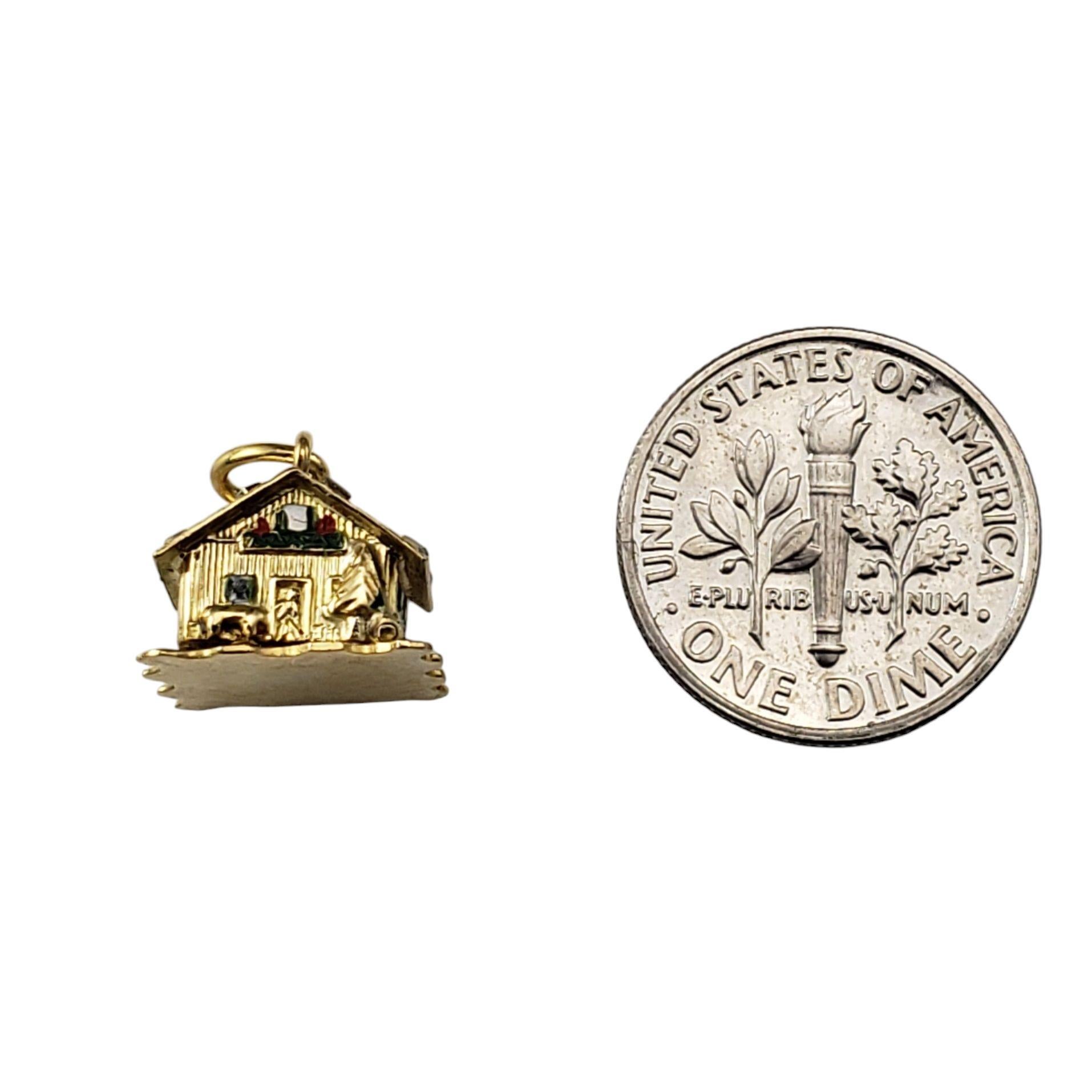 18 Karat Yellow Gold Articulated Swiss Chalet Charm #20921 3