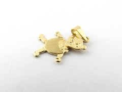 charm ours en peluche articulé en or jaune 18 carats