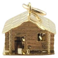 18 Karat Yellow Gold Articulating House Charm #21513