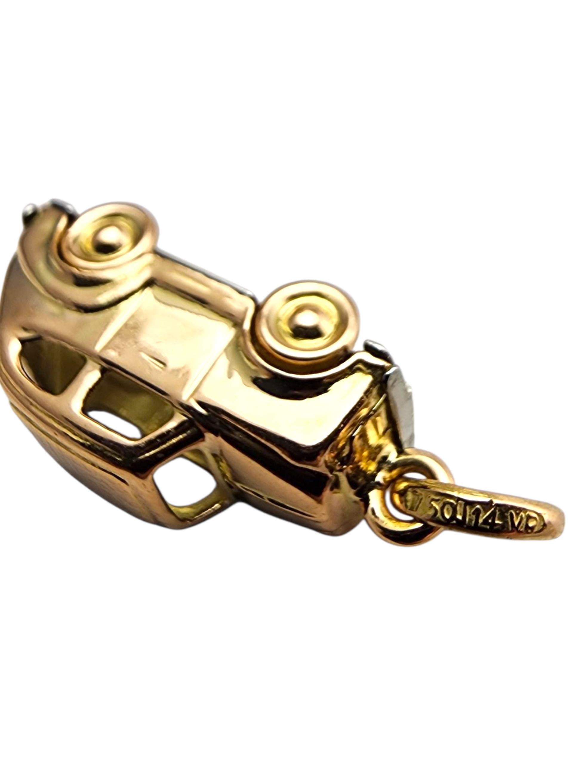 Charm per auto d'epoca articolato in oro giallo 18 carati #23687 in vendita 3