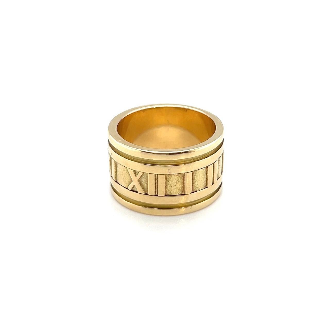 Modern 18 Karat Yellow Gold Atlas Band Ring by Tiffany & Co, 1995