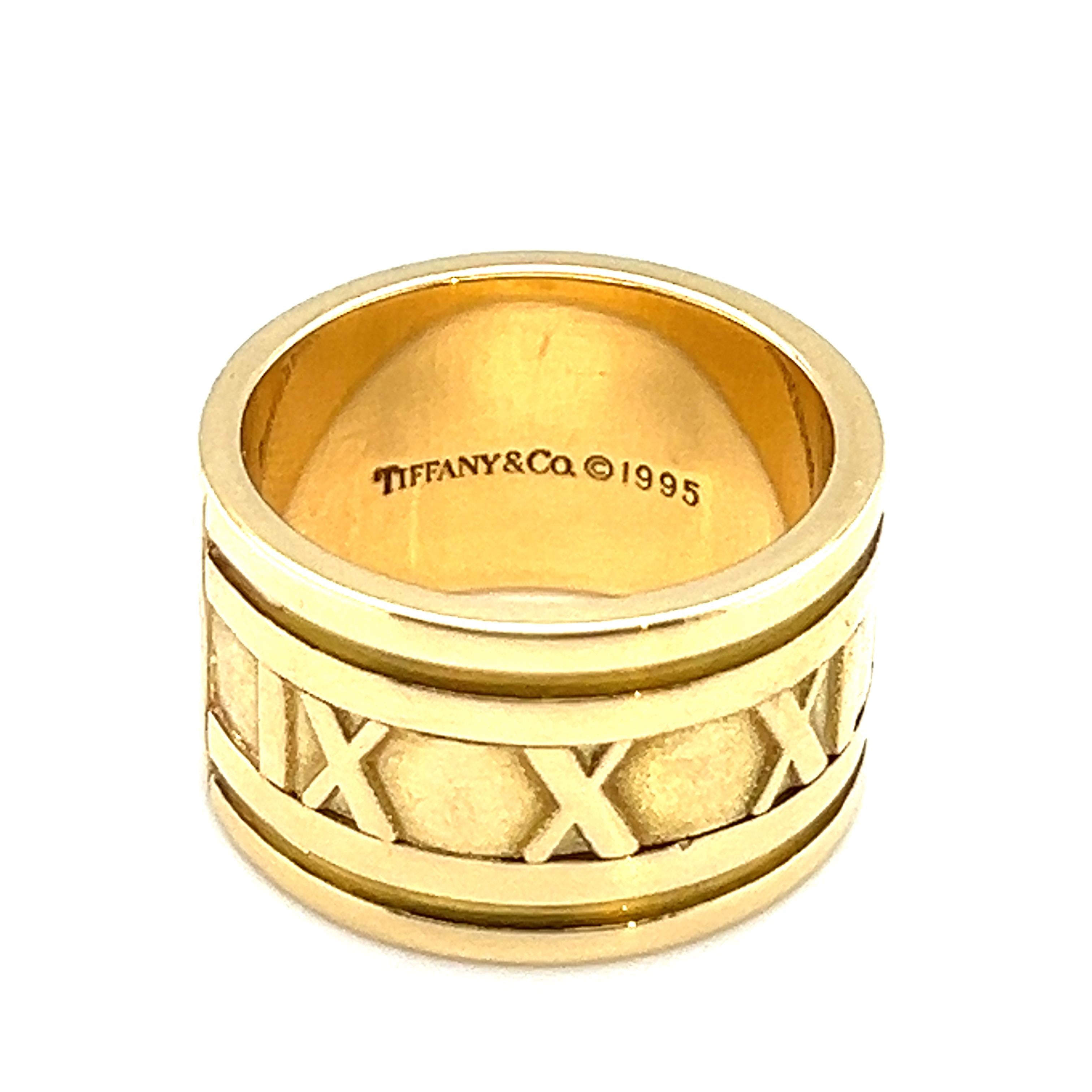 18 Karat Yellow Gold Atlas Band Ring by Tiffany & Co, 1995 2