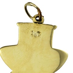 18 Karat Yellow Gold Aztec Figure Charm
