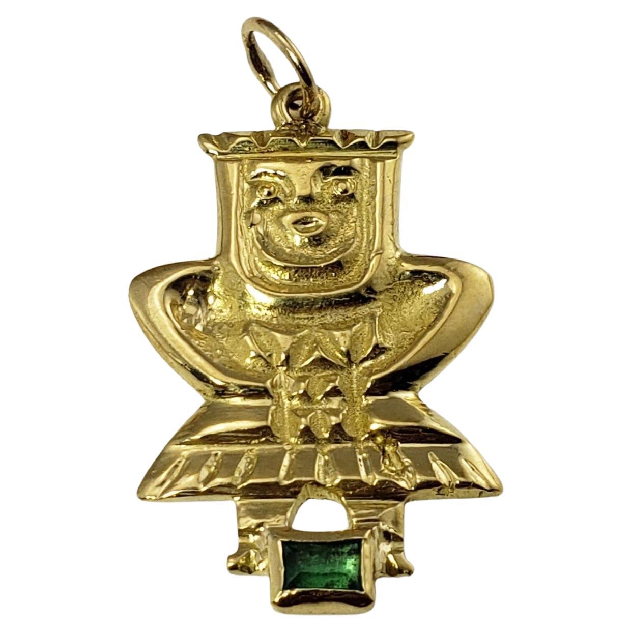 18 Karat Yellow Gold Aztec Figure Charm