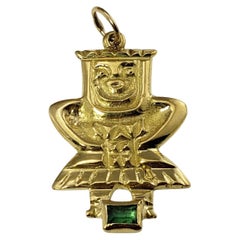 18 Karat Yellow Gold Aztec Figure Charm