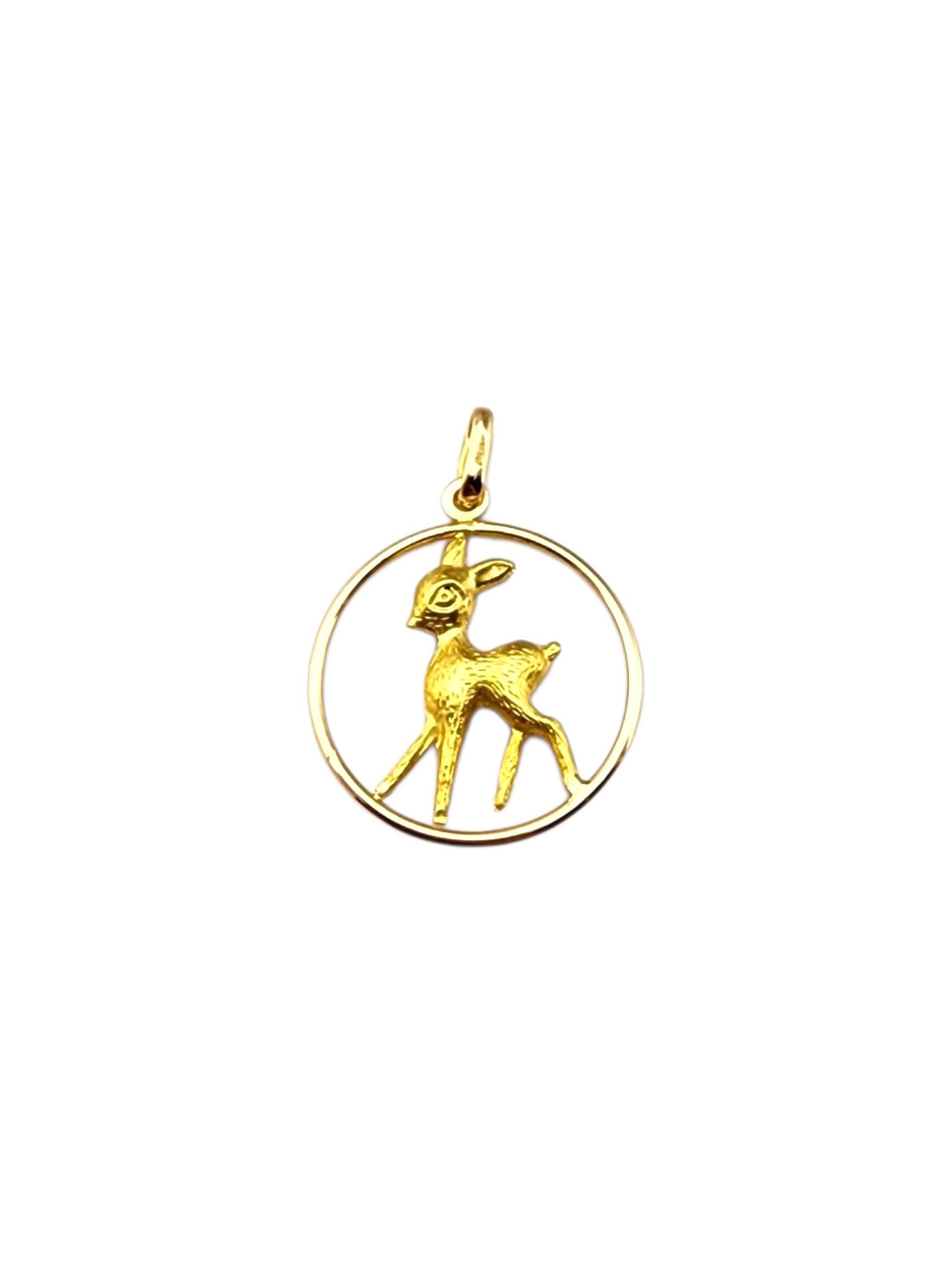 Contemporaneo Ciondolo Baby DEAR in oro giallo 18 carati #23079 in vendita