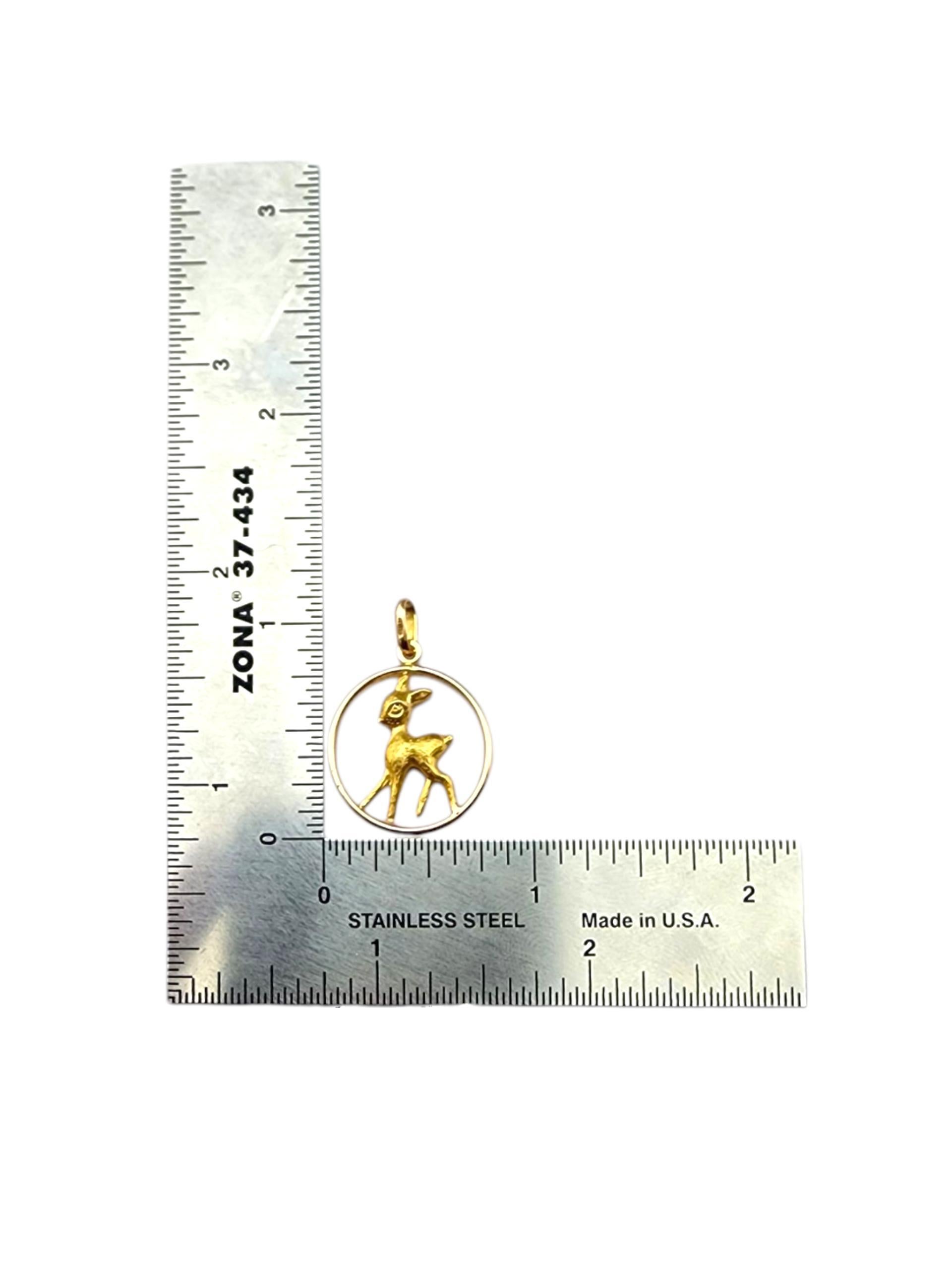 Ciondolo Baby DEAR in oro giallo 18 carati #23079 in vendita 2