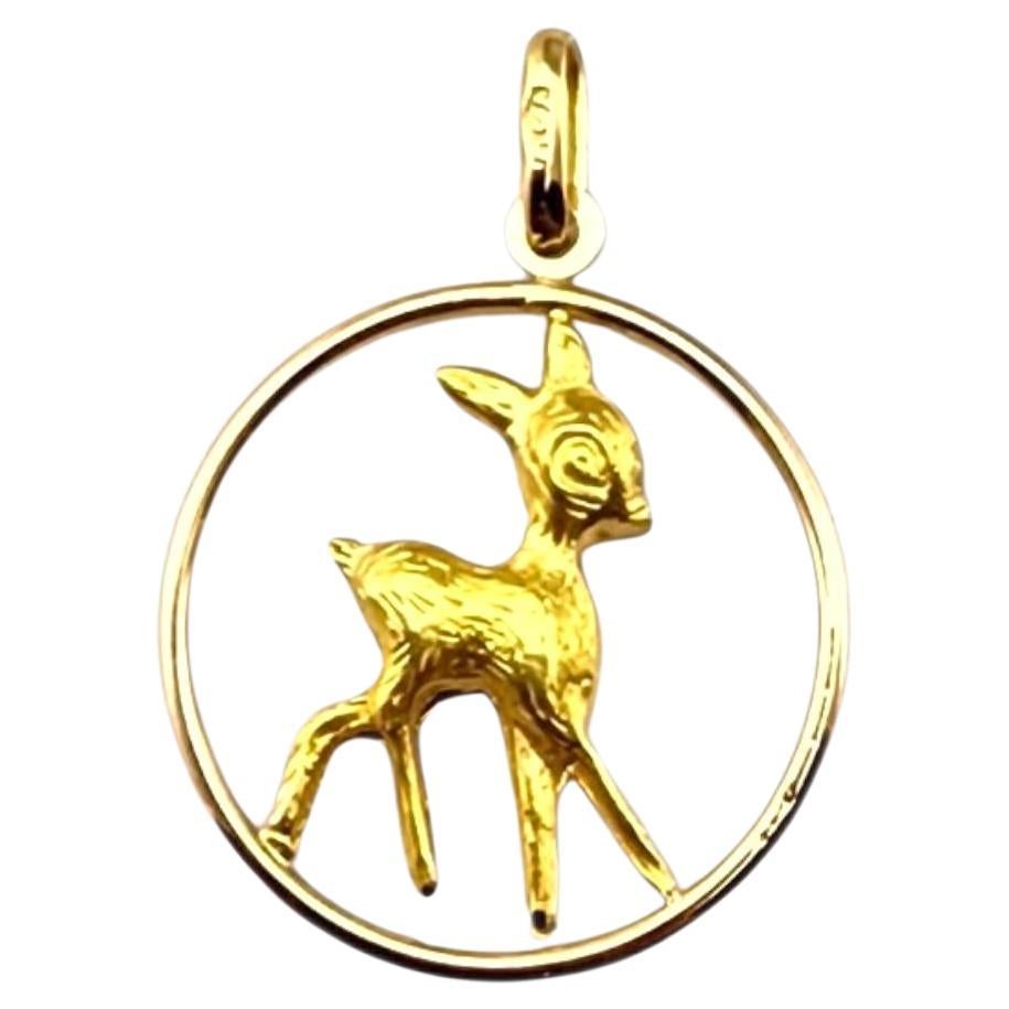 Ciondolo Baby DEAR in oro giallo 18 carati #23079 in vendita