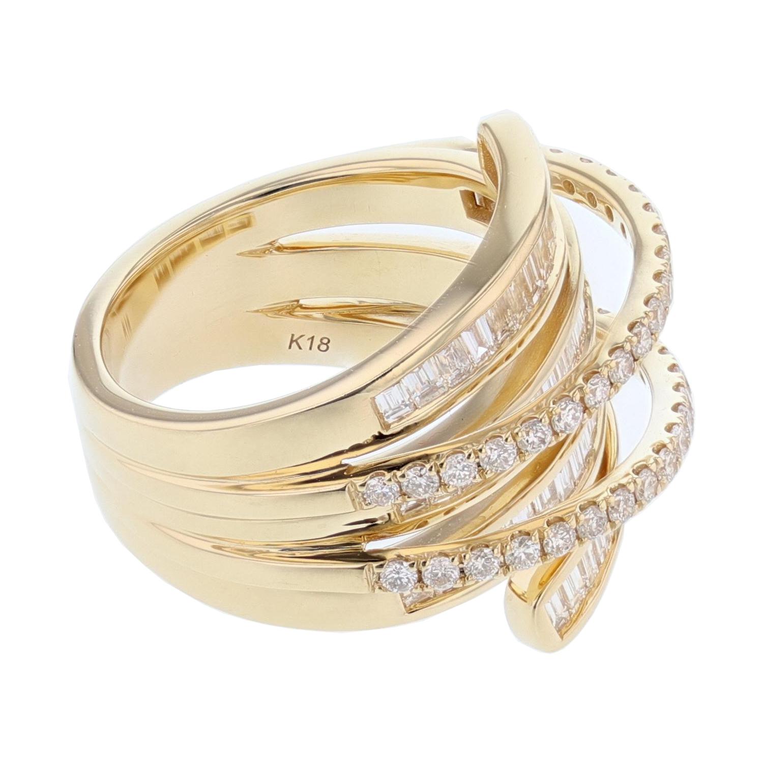 baguette cross ring