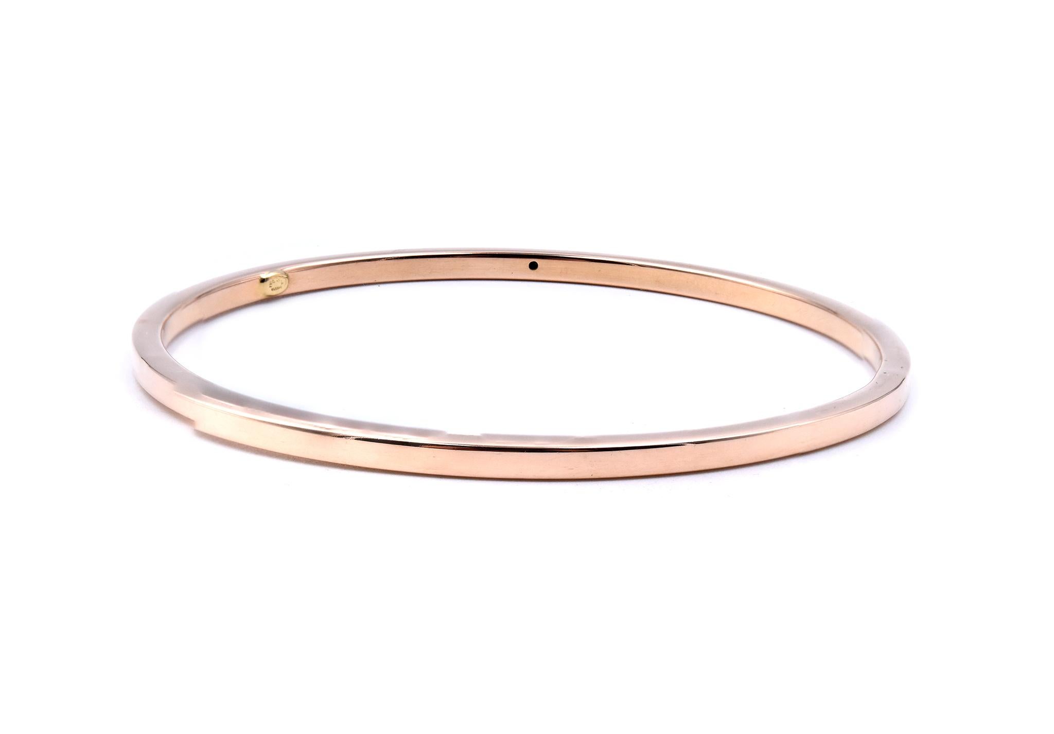 Designer: custom
Material: 18K yellow gold
Dimensions: bracelet will fit up to a 7.5-Inch wrist
Weight: 7.89 grams
