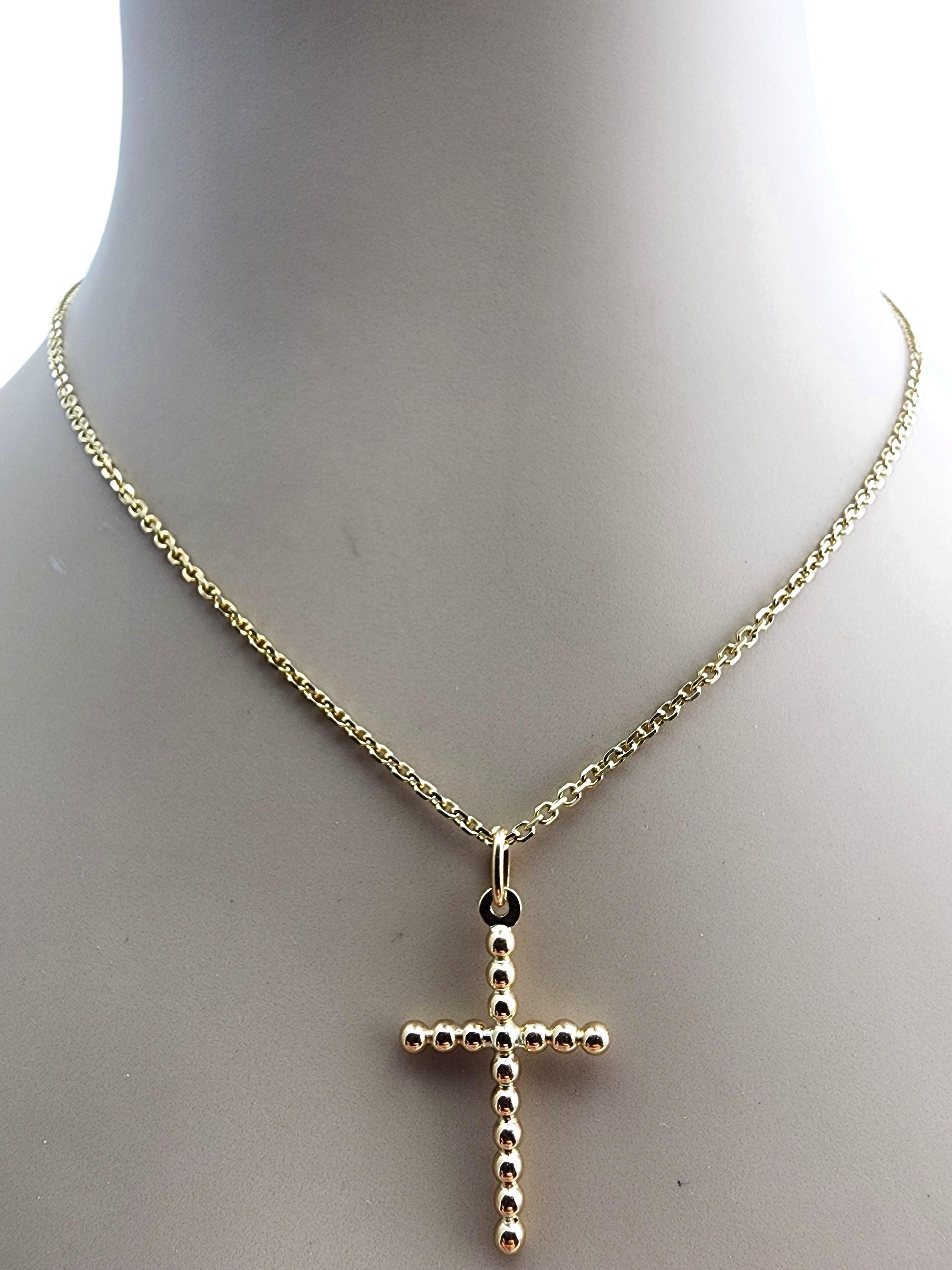 Ciondolo a forma di croce in oro giallo 18 carati #23901 in vendita 5