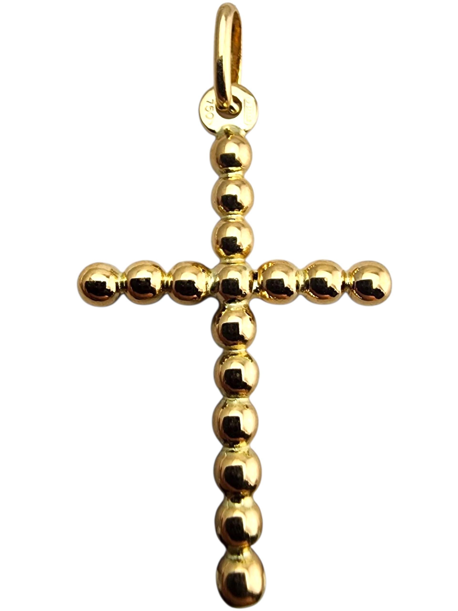 Contemporaneo Ciondolo a forma di croce in oro giallo 18 carati #23901 in vendita