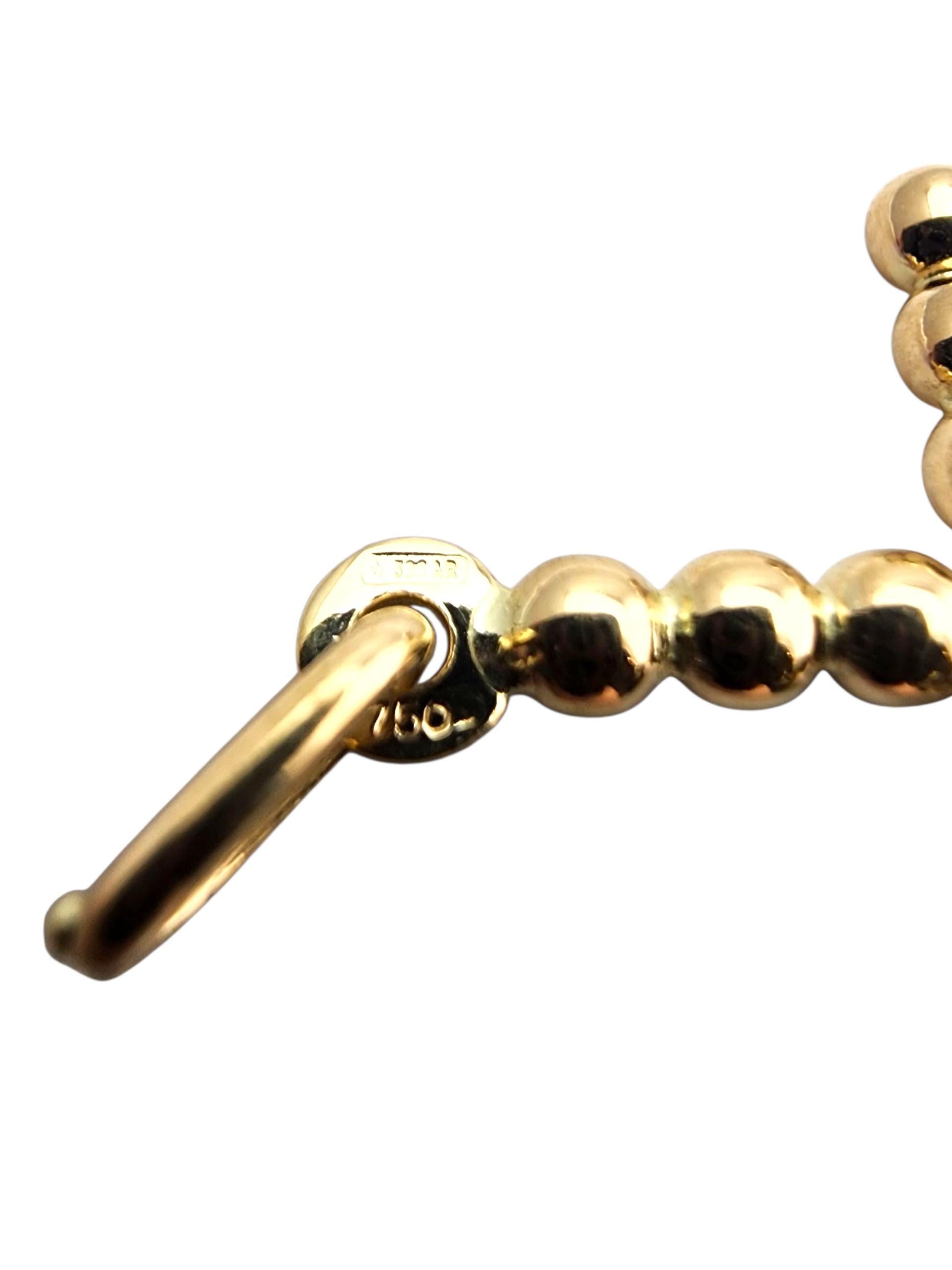 Ciondolo a forma di croce in oro giallo 18 carati #23901 in vendita 3