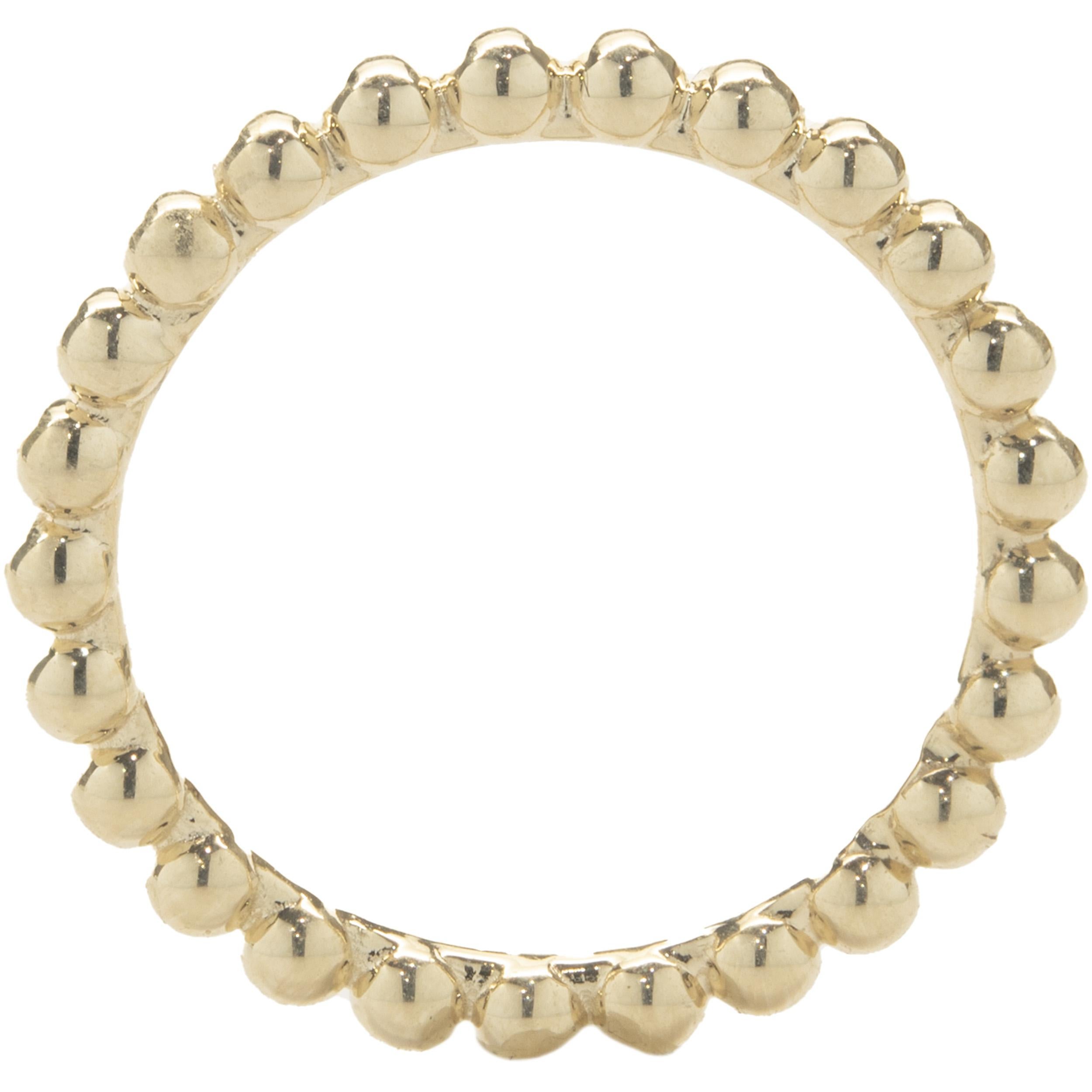 18 Karat Yellow Gold Beaded Band In Excellent Condition For Sale In Scottsdale, AZ