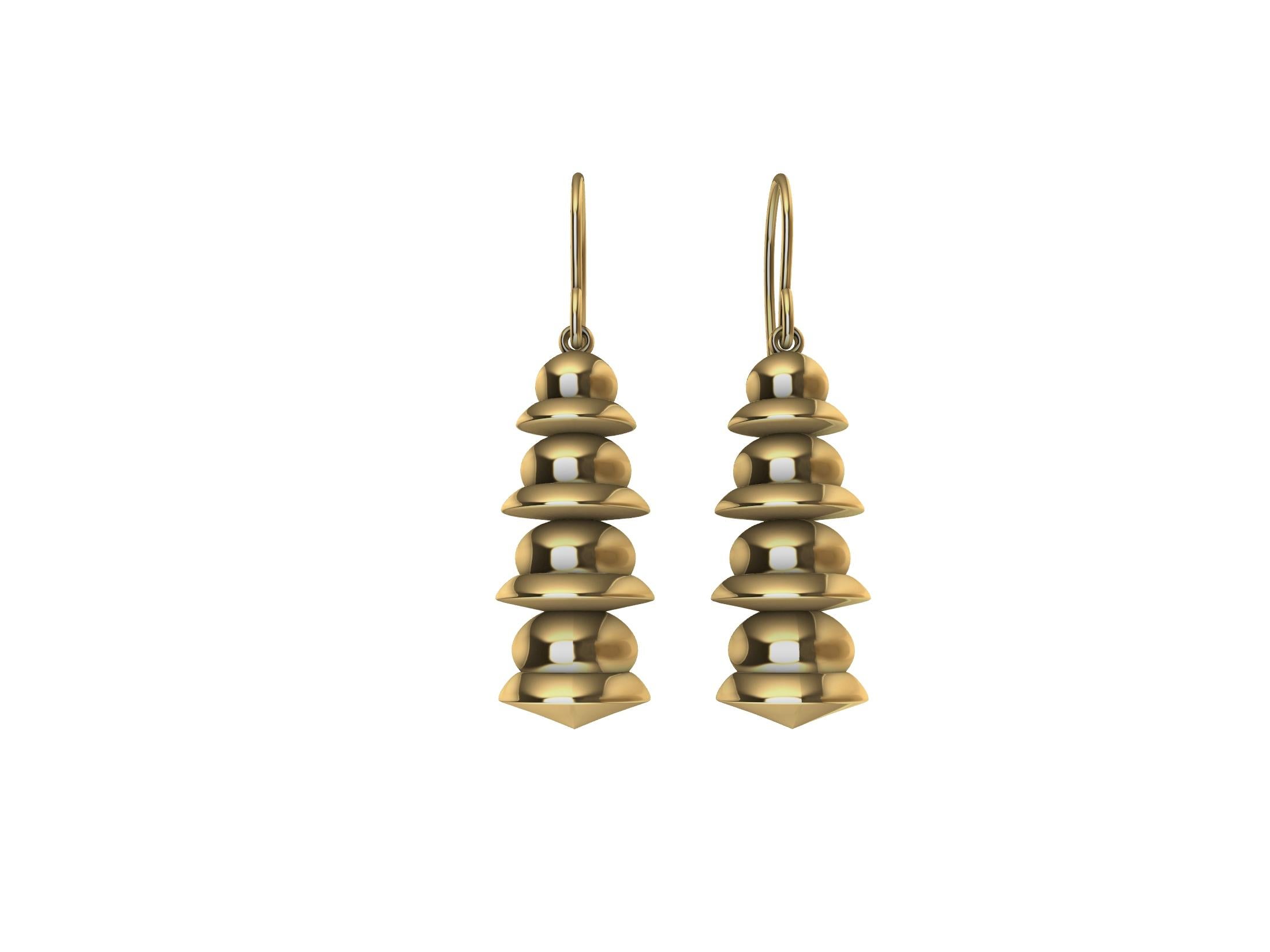Tiffany designer, Thomas Kurilla is taking a sculptural approach with a new earrings series. Inspired from church bells.
These church bells do not ring. Don't worry. They 
14 karat made to order , please allow 3-4 weeks.
 
