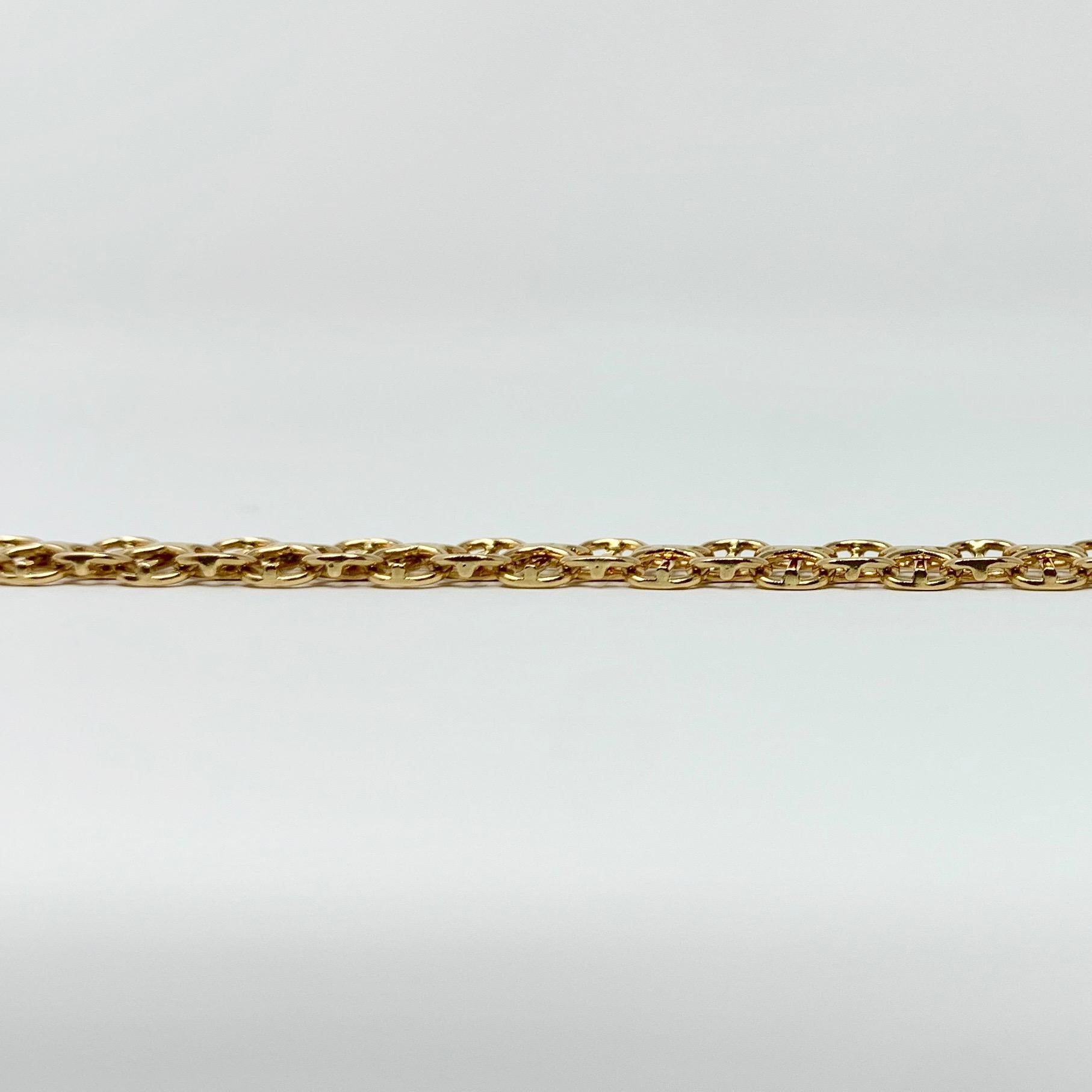 Women's 18 Karat Yellow Gold Bismark Link Chain Bracelet