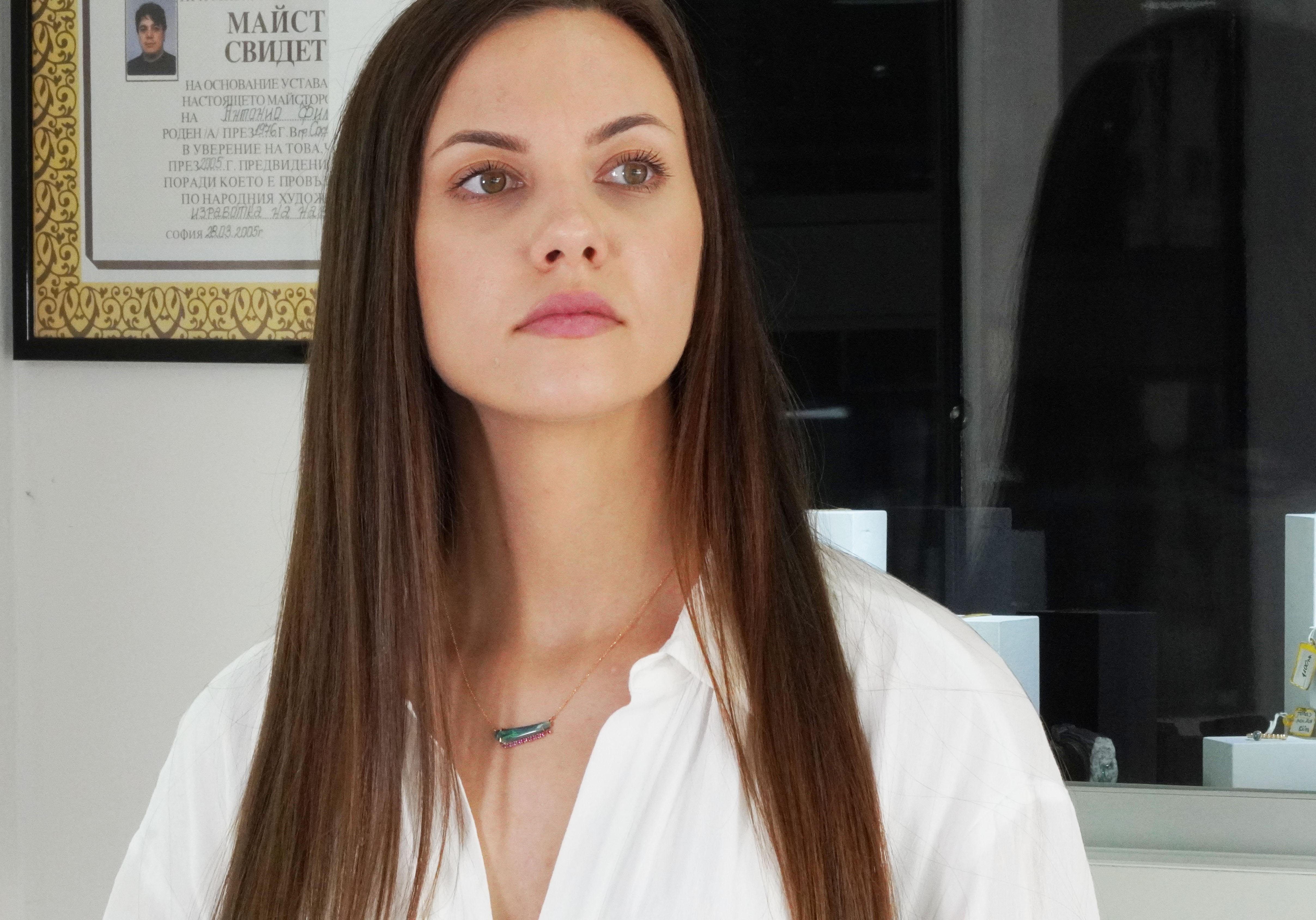 Collar Rubí Ópalo Negro Oro Amarillo 18 Kilates en Nuevo Estado en София, BG