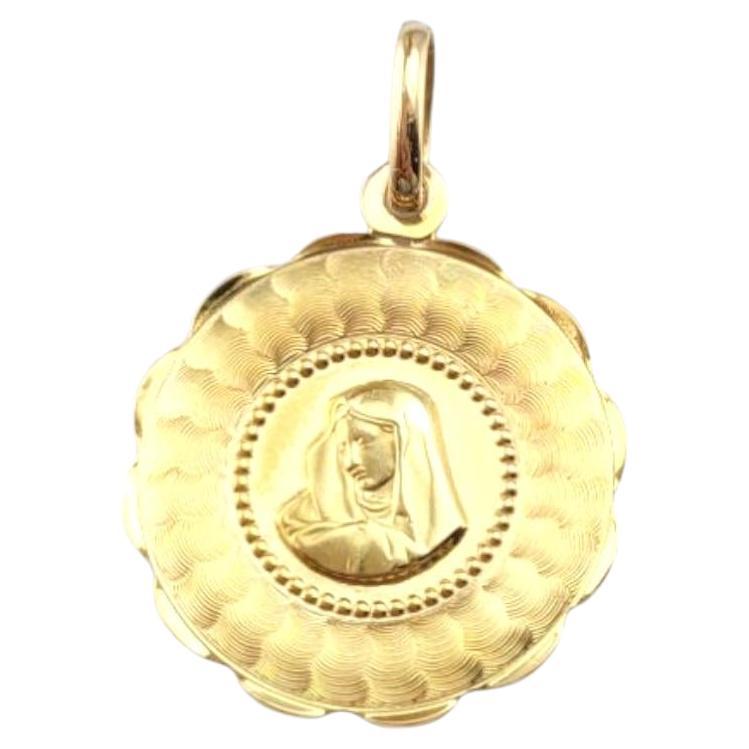 Colgante de oro amarillo de 18 quilates de la Virgen #21143