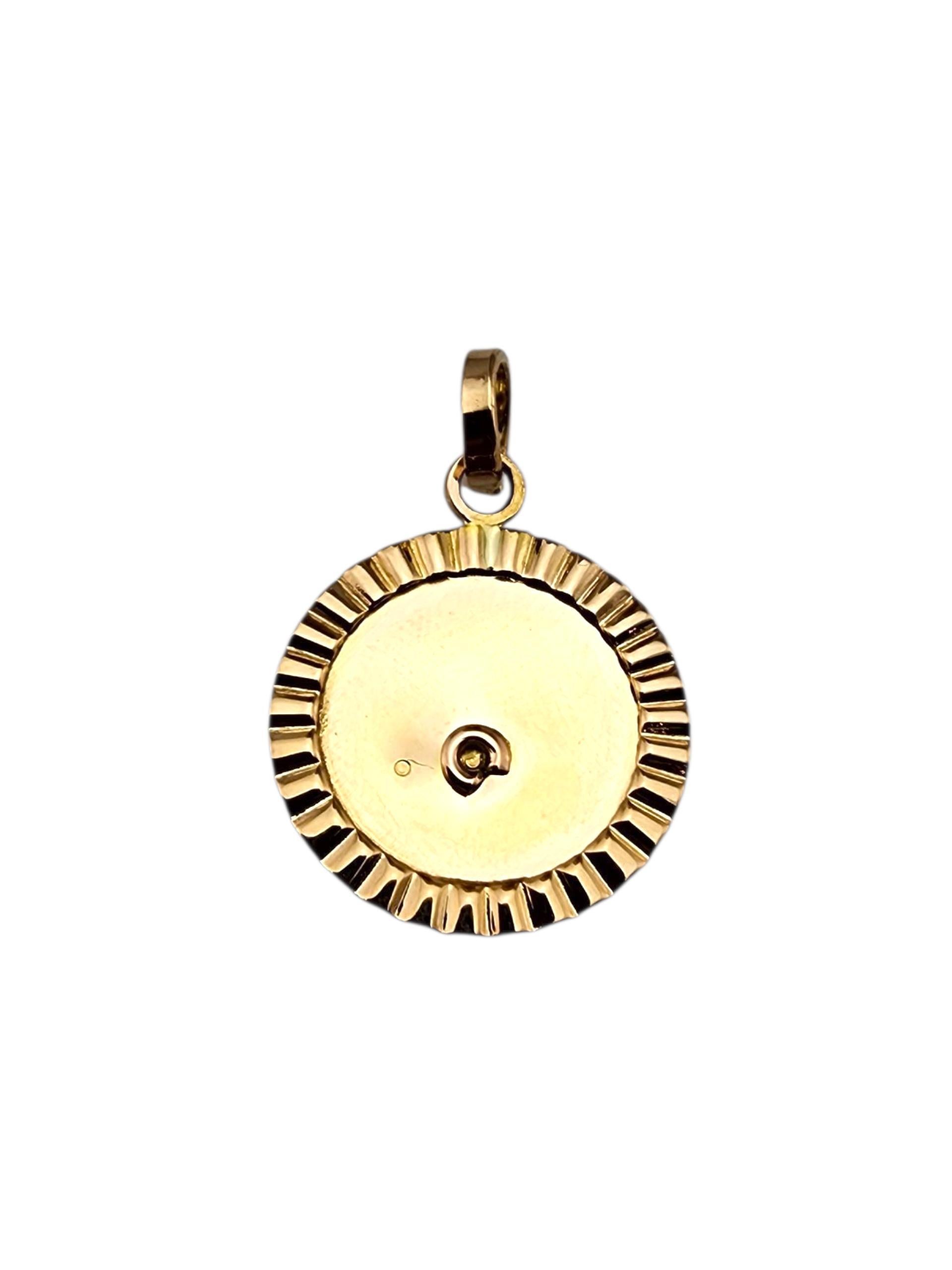 Contemporaneo Ciondolo della Madonna in oro giallo 18 carati #23185 in vendita