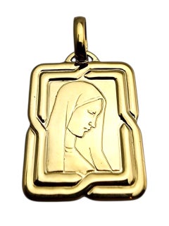 Pendentif Sainte Mère en or jaune 18 carats #23674