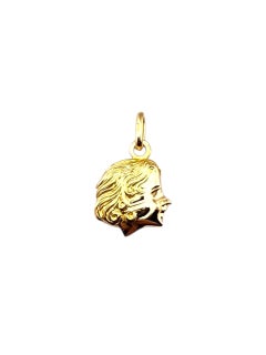 Ciondolo a forma di giustizia cieca in oro giallo 18 carati #23080