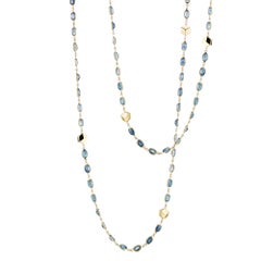 Paolo Costagli 18 Karat Yellow Gold Blue Sapphire Ombré 'Sautoir' Necklace