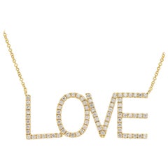 18 Karat Yellow Gold Bold LOVE Necklace