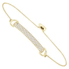 Bracelet Bolo en or jaune 18 carats avec diamants de 1 2/5 carat