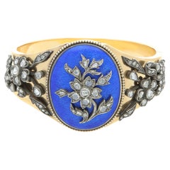 Bracciale in oro giallo 18 carati con smalto e diamanti