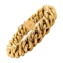18 Karat Yellow Gold Braided Bracelet 56.1 Grams