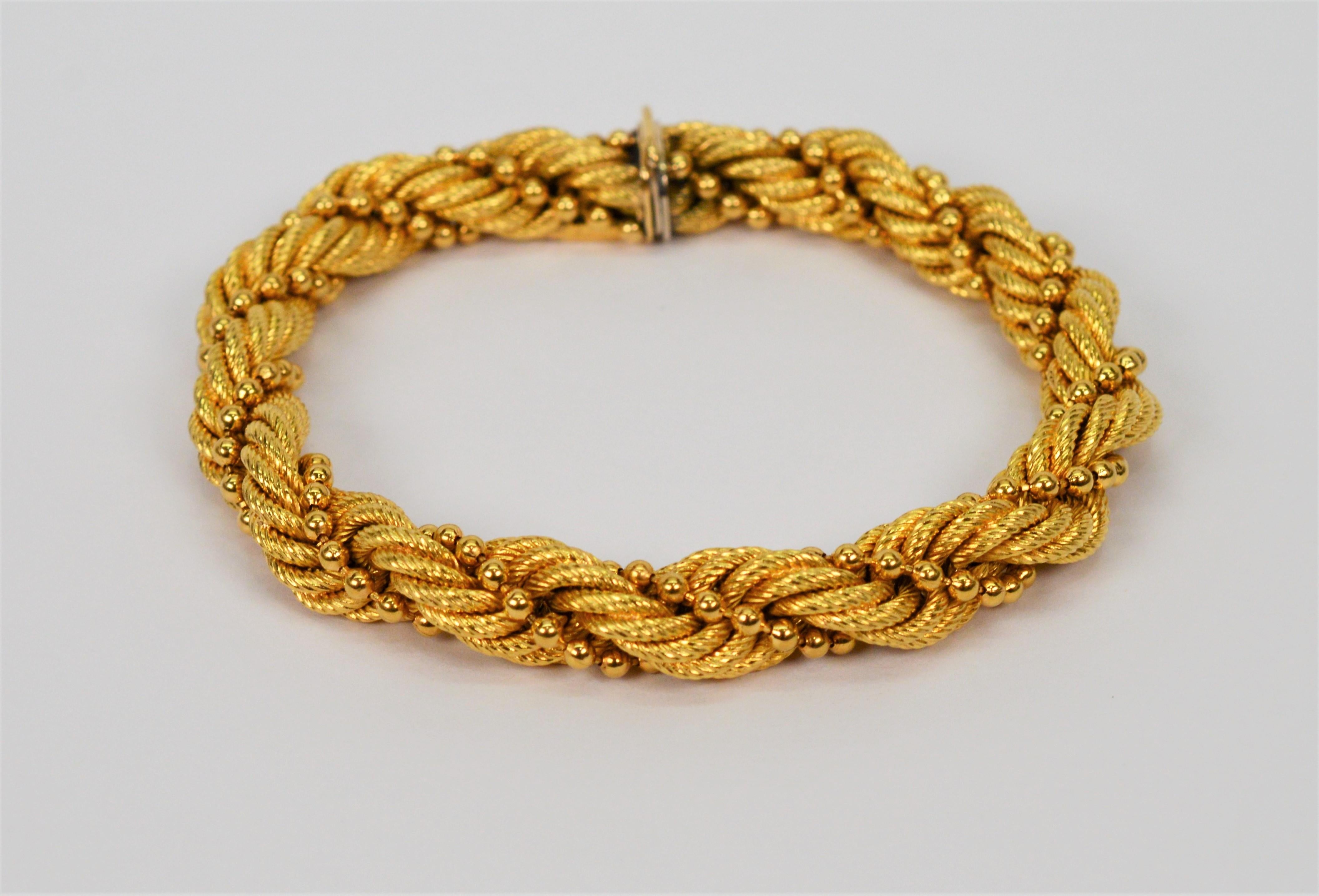 braided gold rope