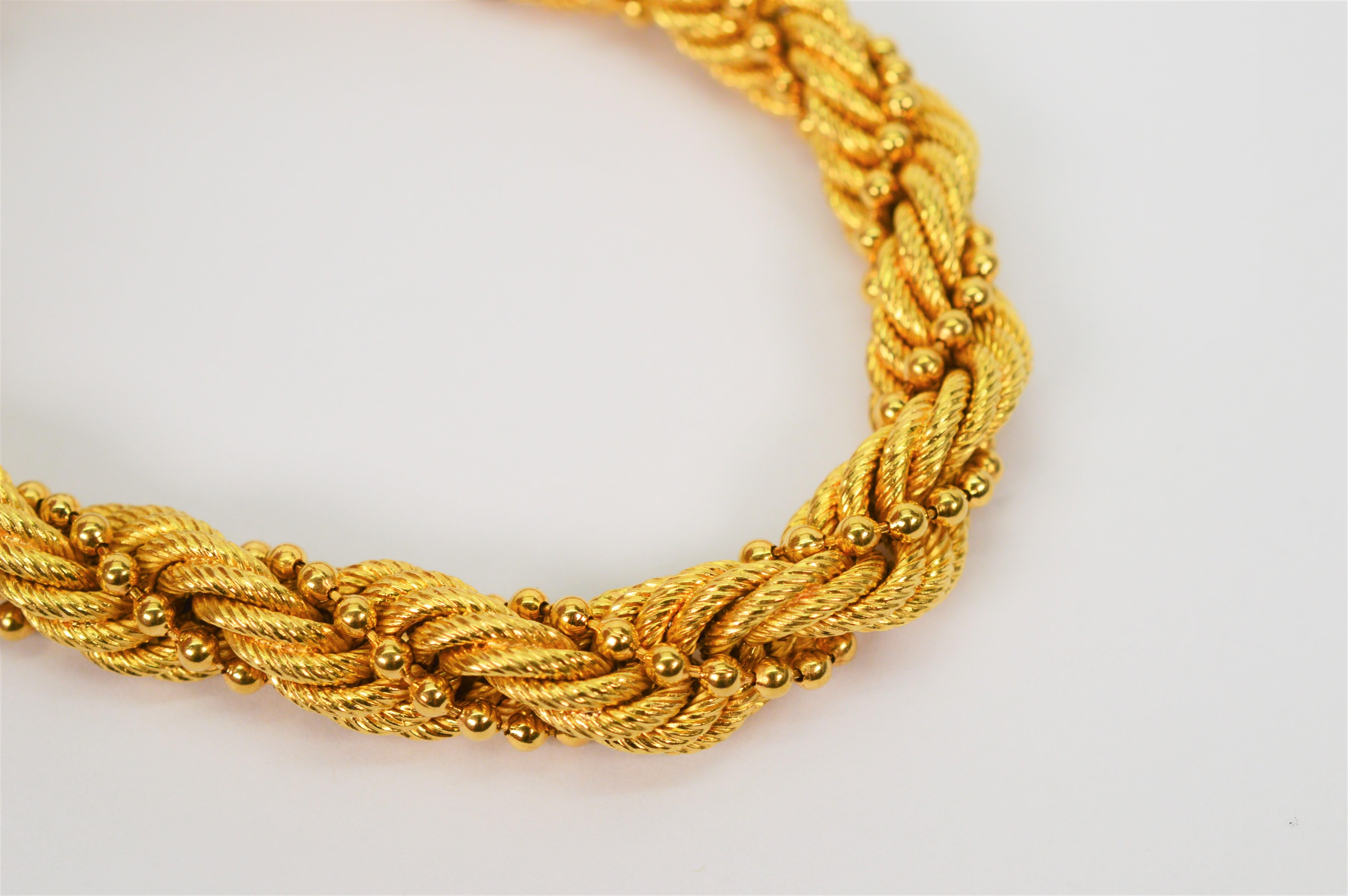 gold twist bracelet
