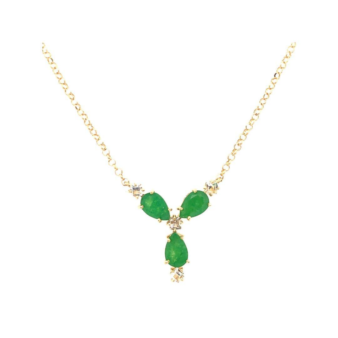 Modern Brazilian Aquarela 18K Gold Pendant Necklace For Sale