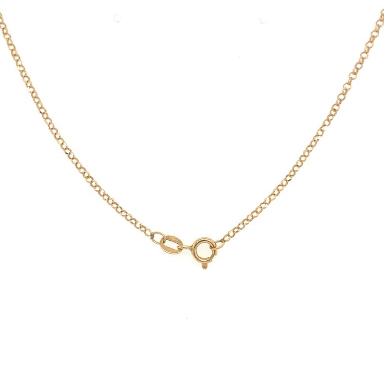 Pear Cut Brazilian Aquarela 18K Gold Pendant Necklace For Sale