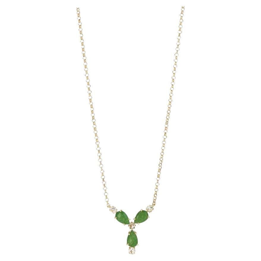 Brazilian Aquarela 18K Gold Pendant Necklace For Sale
