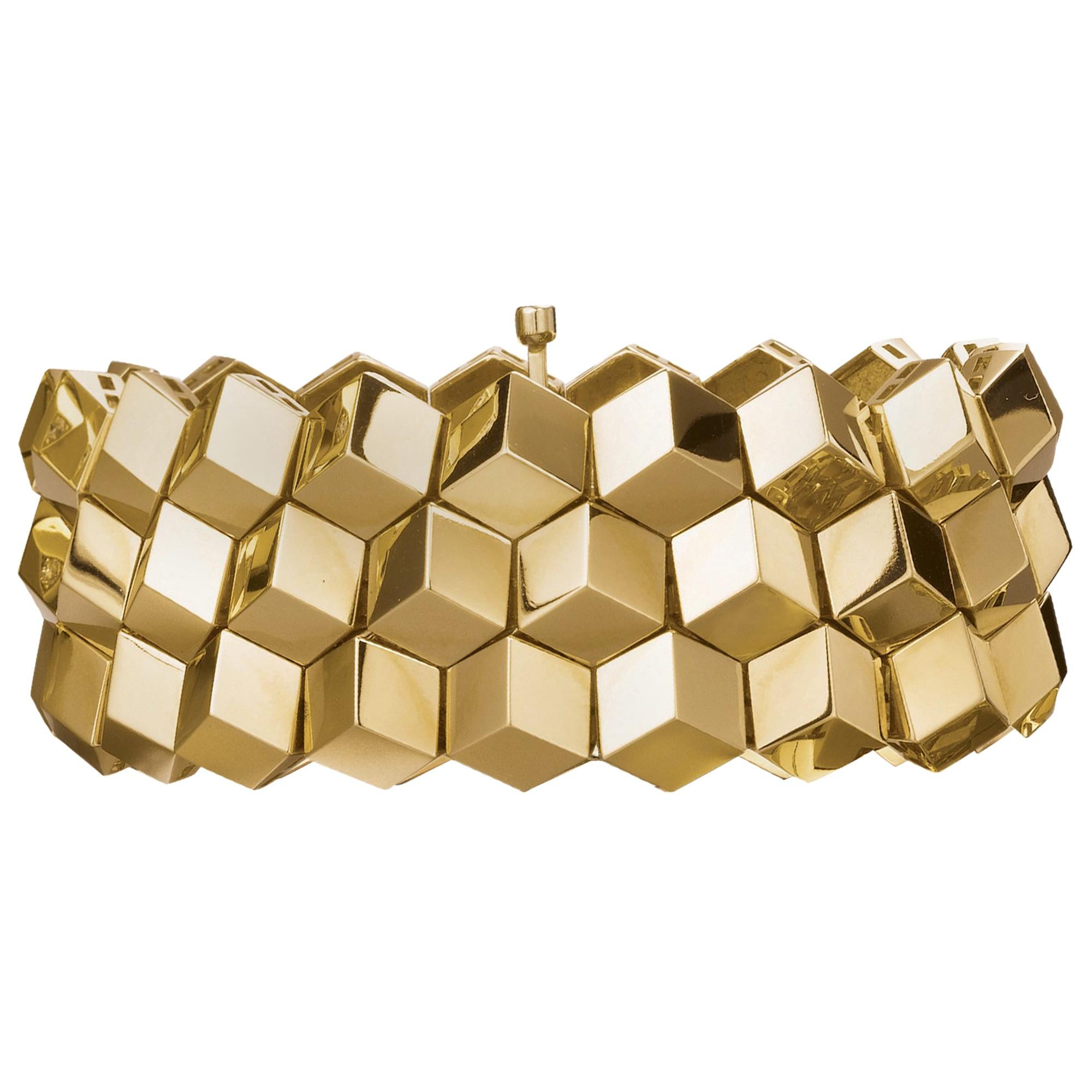 Paolo Costagli 18 Karat Yellow Gold Brillante Bracelet, Medium For Sale