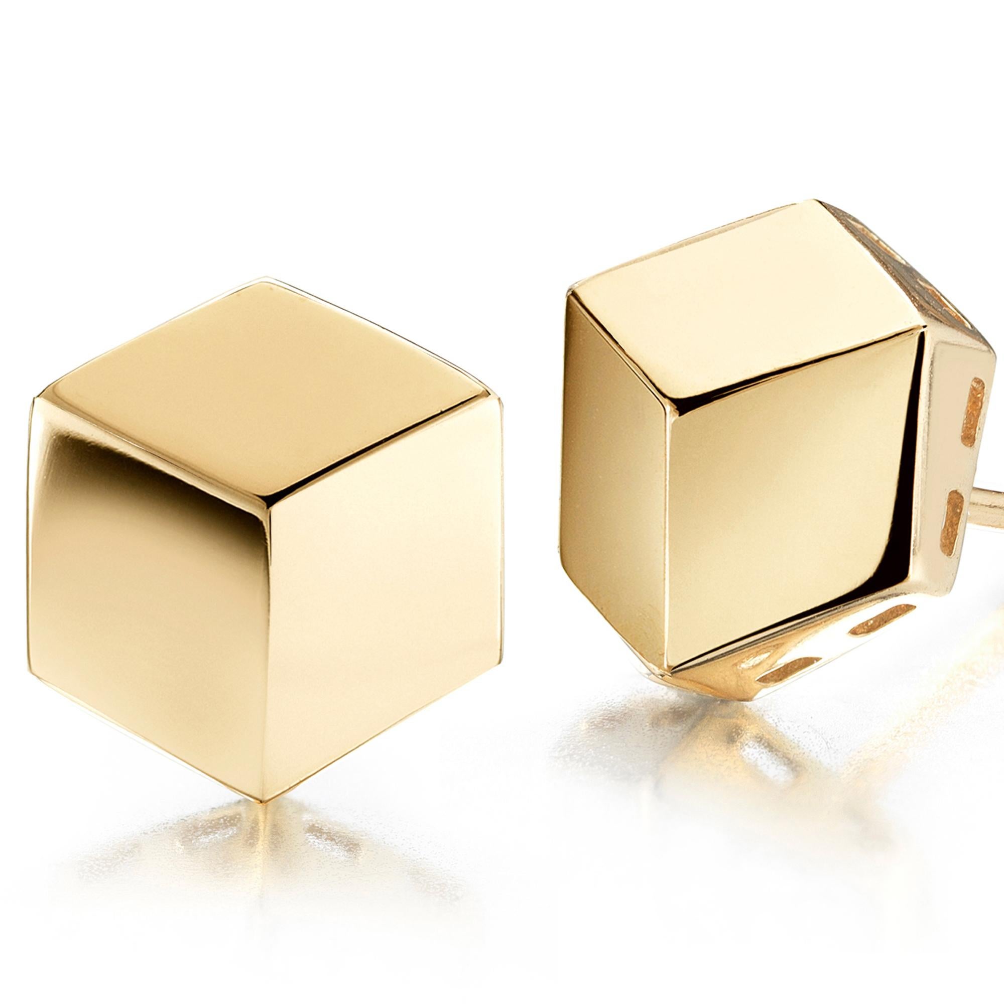 Paolo Costagli 18 Karat Yellow Gold Brillante Stud Earrings, Grande In New Condition In Miami beach, FL