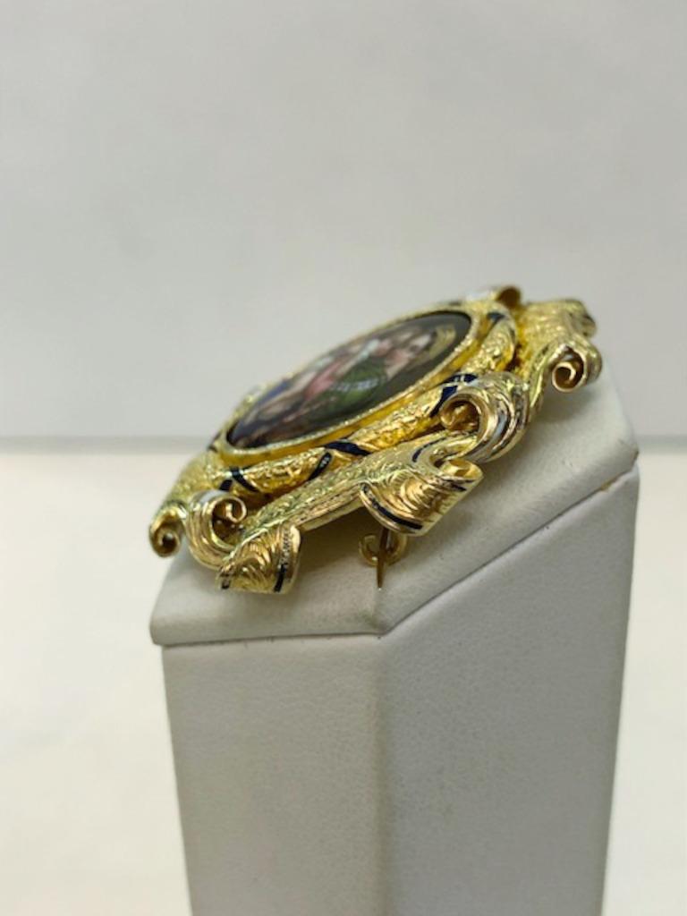 Brosche aus 18 Karat Gelbgold im Zustand „Gut“ im Angebot in Los Angeles, CA