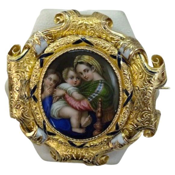Brosche aus 18 Karat Gelbgold