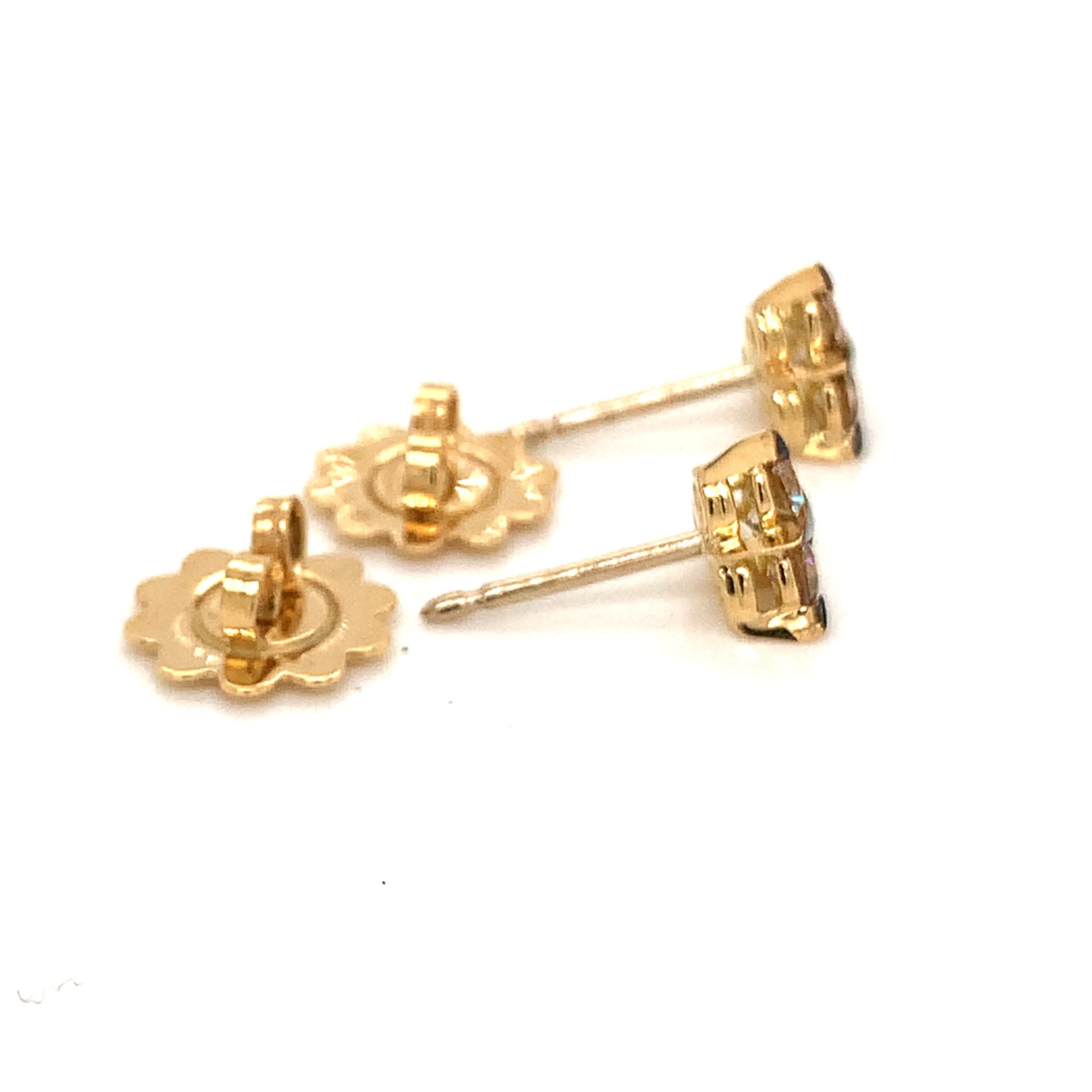 18 Karat Yellow Gold Brown Diamonds Garavelli Earrings For Sale 1
