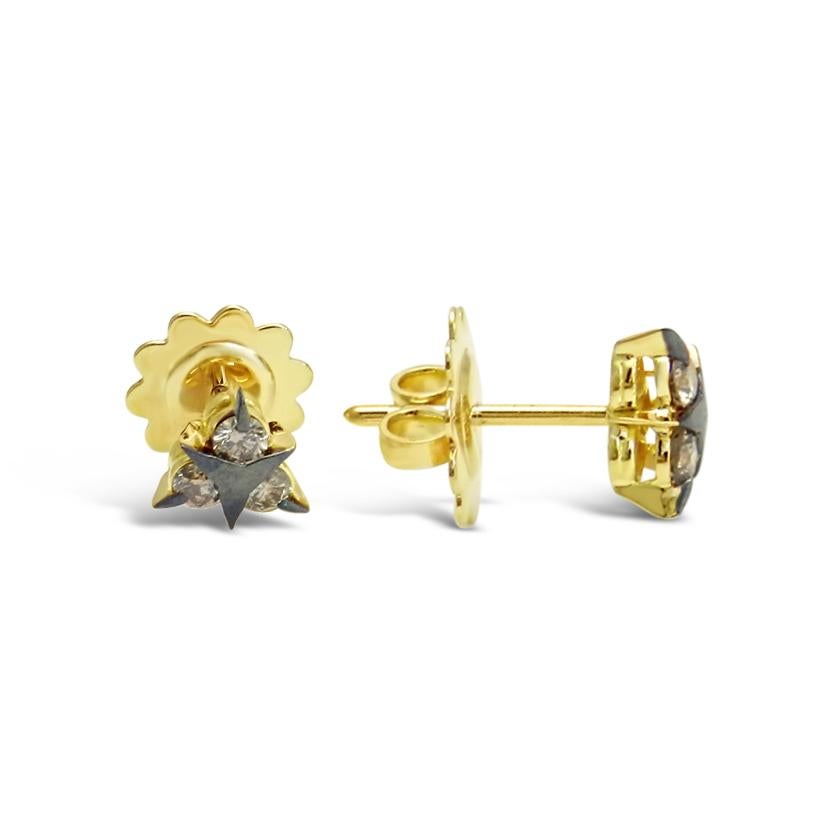 Garavelli Pendentif en or jaune 18 carats et diamants bruns avec chaîne Pour femmes en vente