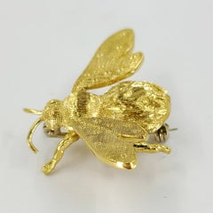 18 Karat Yellow Gold Bug Pin Brooch