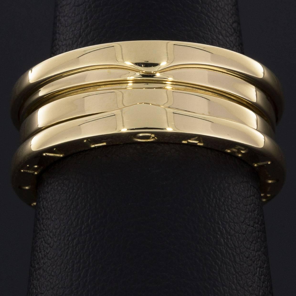 18 Karat Yellow Gold Bulgari ‘Bvlgari’ B.Zero1 Band 1